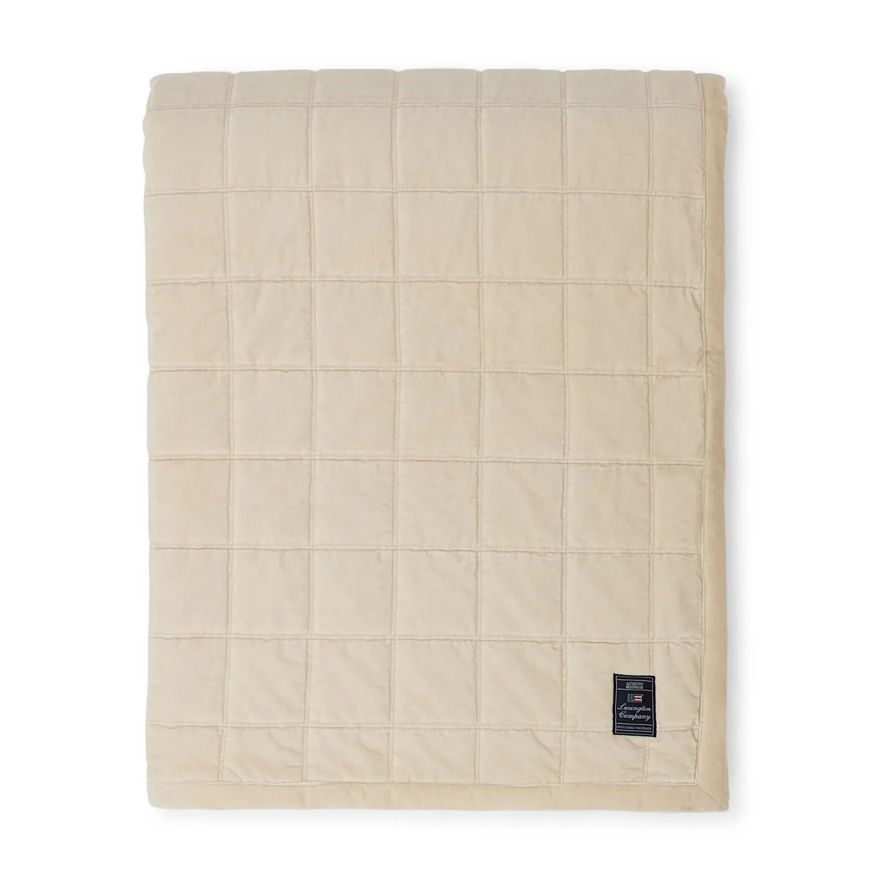 Cotton Velvet quilted 毯子 240x260 cm, 浅米色 Lexington