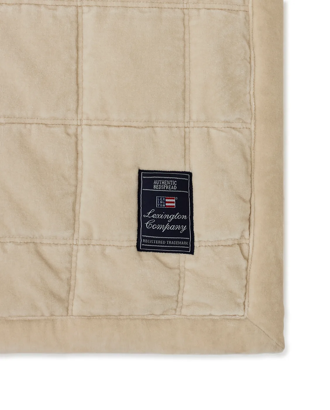Cotton Velvet quilted 毯子 240x260 cm, 浅米色 Lexington