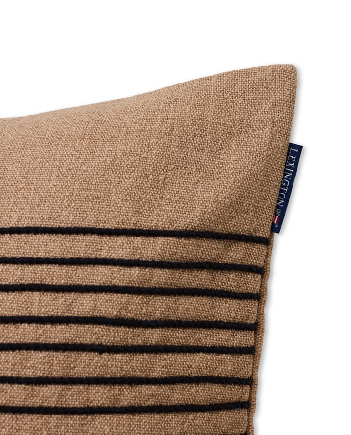 Deco Striped Cotton Can 花瓶  枕头套 50x50 cm, 米色-灰色 Lexington