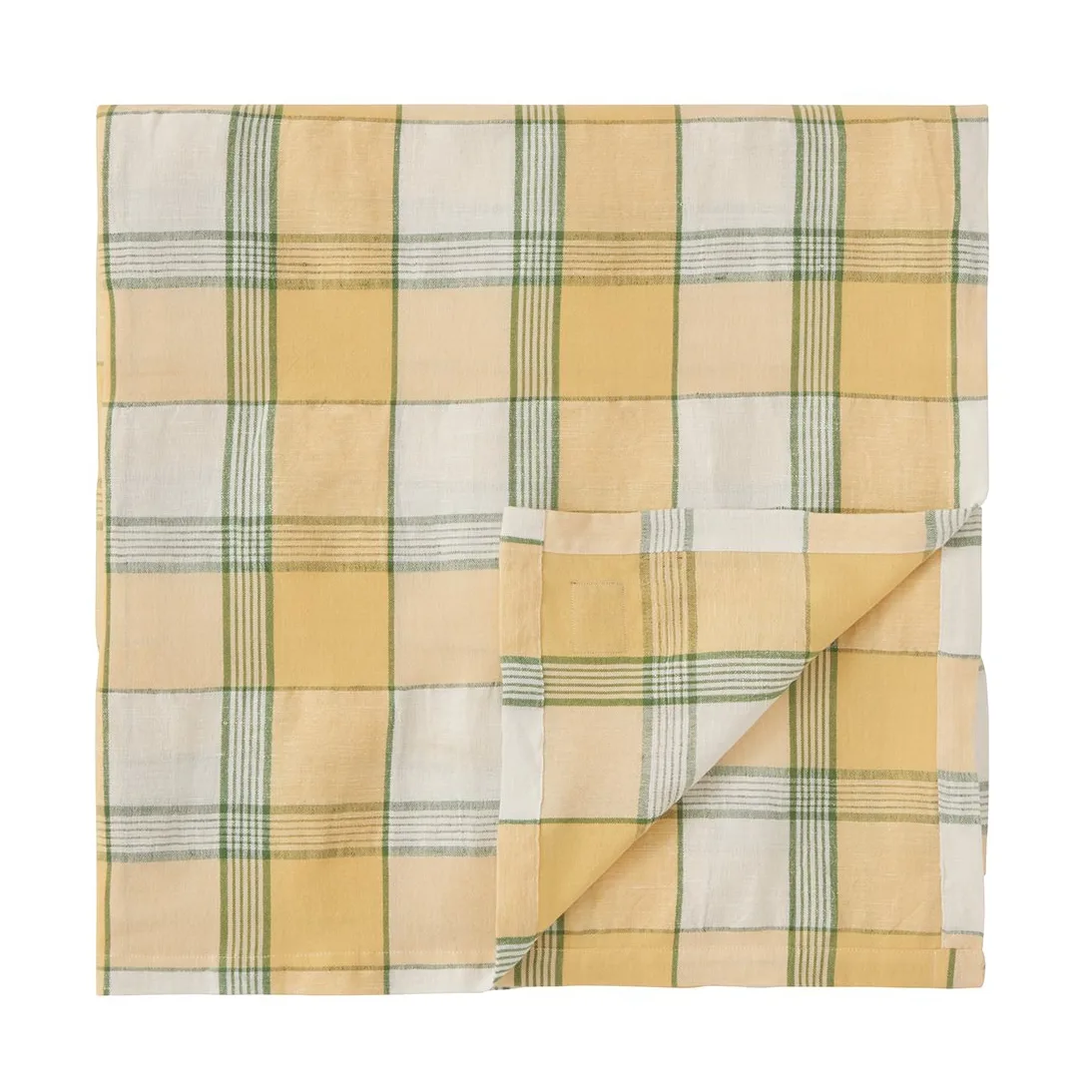 Easter Linen/Cotton 桌布 150x250 cm, 黄色-绿色 Lexington