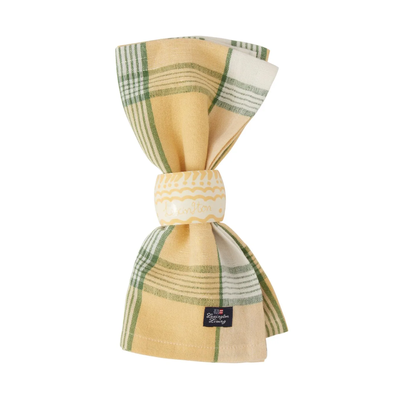 Easter Linen/Cotton 纺织品 餐巾纸 50x50 cm, 黄色-绿色 Lexington