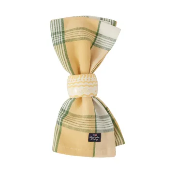 Easter Linen/Cotton 纺织品 餐巾纸 50x50 cm - 黄色-绿色 - Lexington