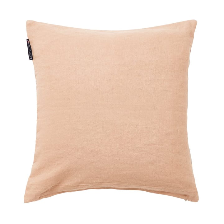 Embroidery Striped Linen/Cotton 靠枕套 50x50 cm, 米色-白色 Lexington