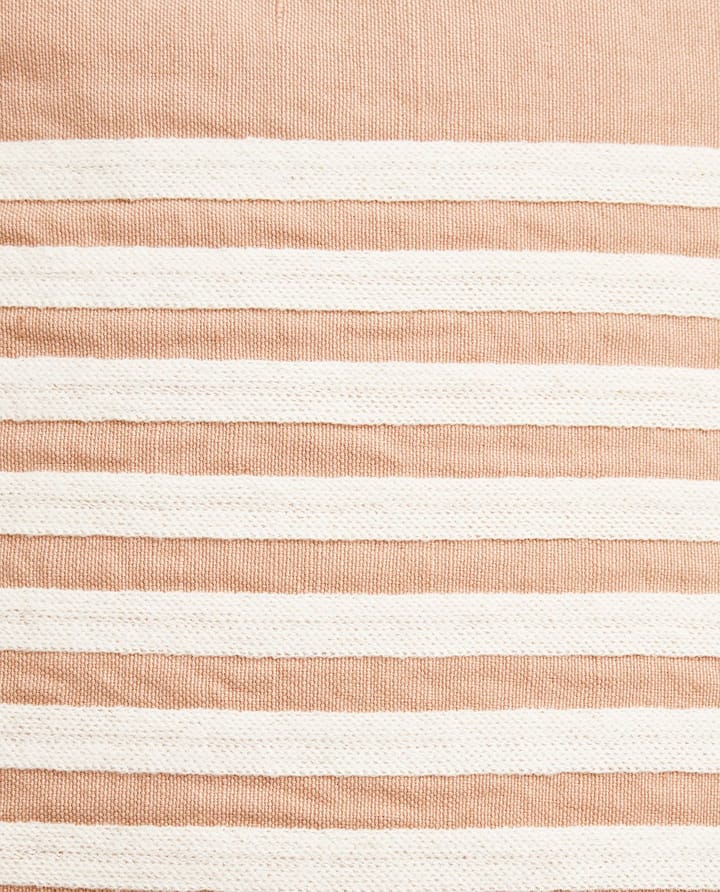 Embroidery Striped Linen/Cotton 靠枕套 50x50 cm, 米色-白色 Lexington