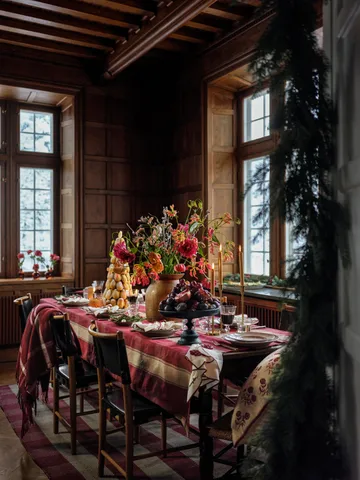 Flower linen-cotton 餐巾纸 50x50 cm - 白色-红色 - Lexington