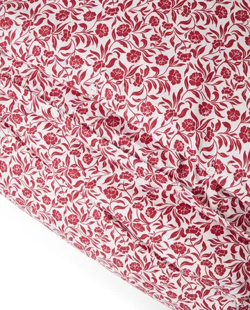 Flower printed cotton sateen 床上用品套装 - 白色-红色 - Lexington