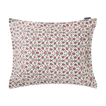 Flower printed cotton sateen 枕头套 50x60 cm - 白色-红色-绿色-米色 - Lexington
