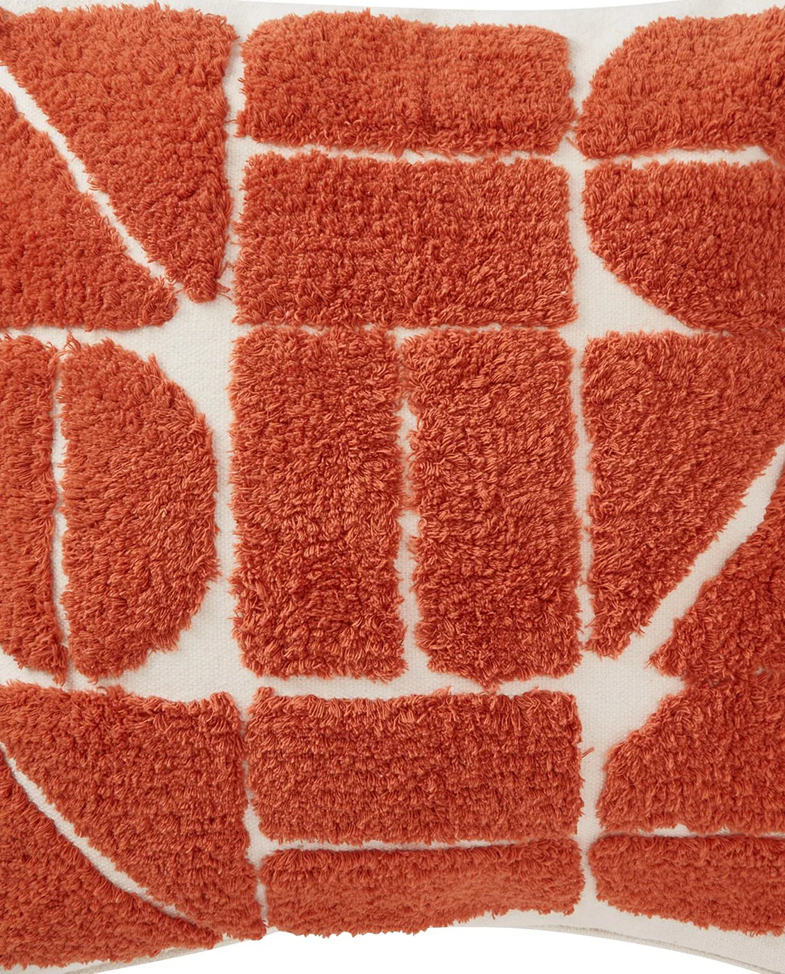 地毯 Graphic Cotton Canvas 靠枕套 50x50 cm, 白色 Lexington