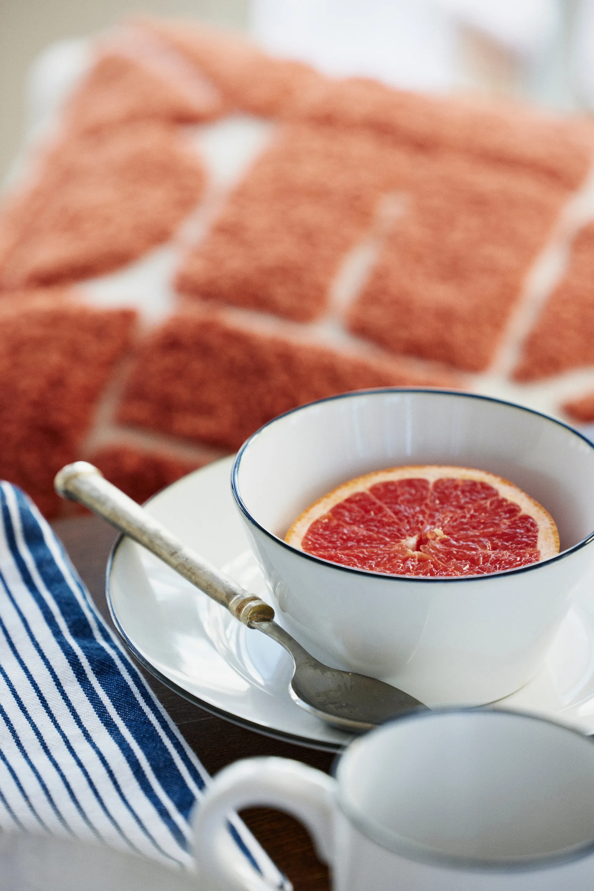 地毯 Graphic Cotton Canvas 靠枕套 50x50 cm, 白色 Lexington