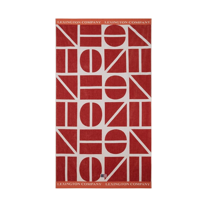 Graphic Cotton Velour 浴巾 100x180 cm, Coconut Lexington