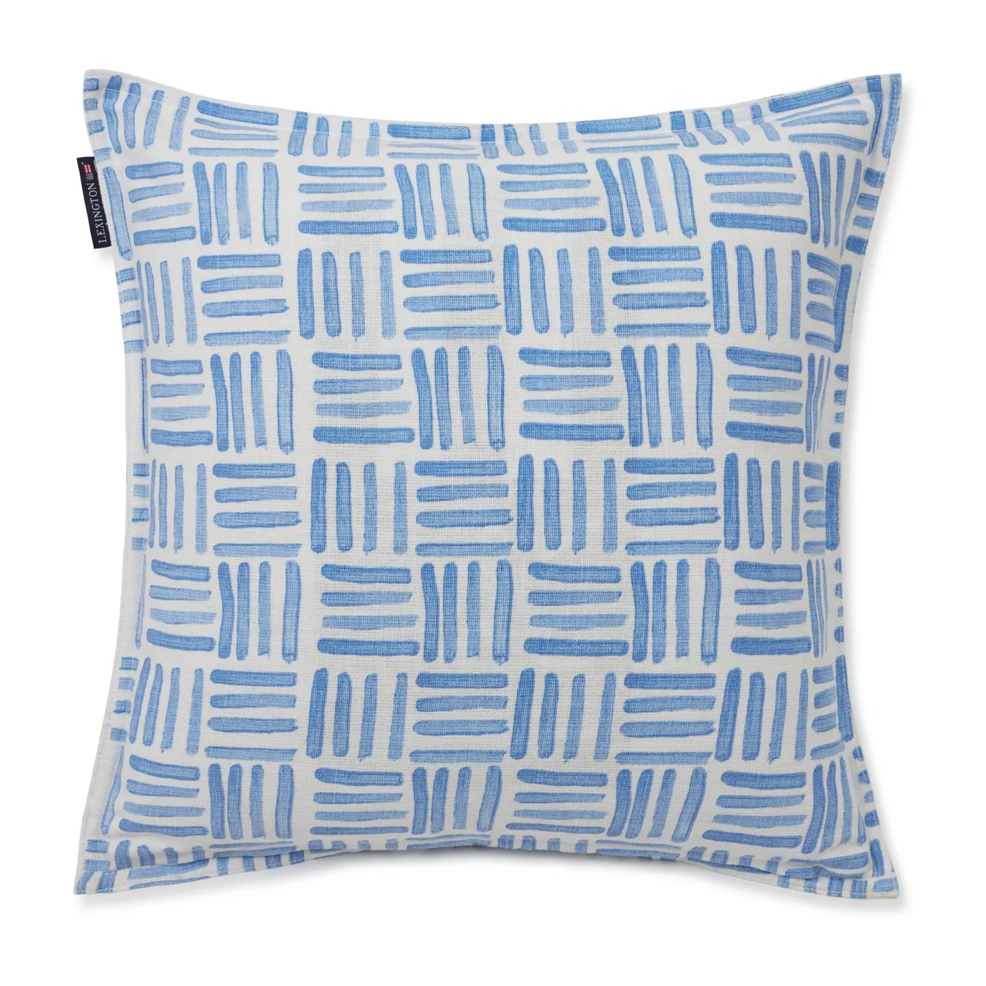 Graphic Printed Cotton Can 花瓶  枕头套 50x50 cm, 蓝色-白色 Lexington