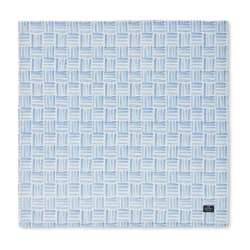Graphic Printed Cotton napkin 50x50 cm - 蓝色-白色 - Lexington