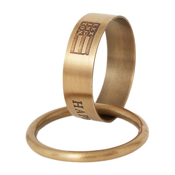 Happy Holidays Brass 餐巾 rings Ø4 cm - 金色 - Lexington