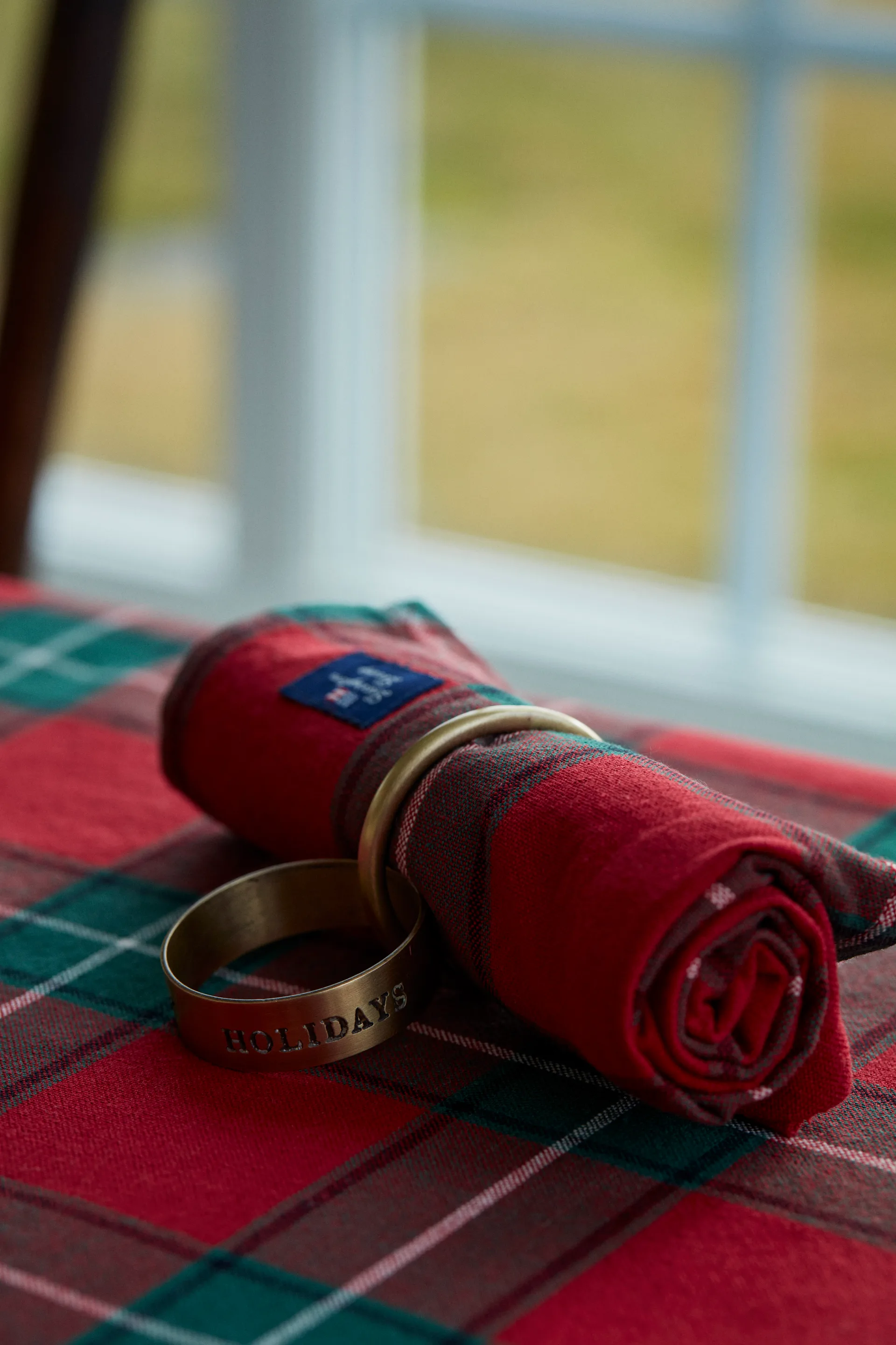 Happy Holidays Brass 餐巾 rings Ø4 cm, 金色 Lexington