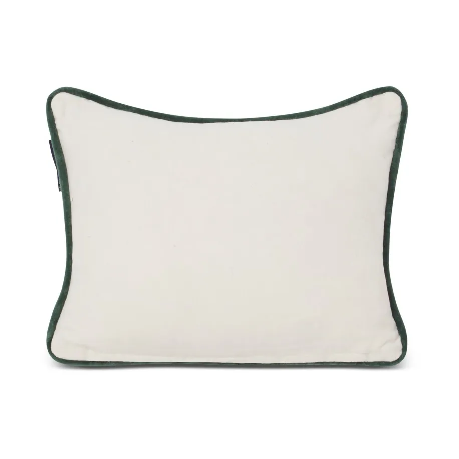 Holiday Car Organic Cotton Velvet 靠枕|靠垫 30x40 cm, 白色-红色 混合色 Lexington