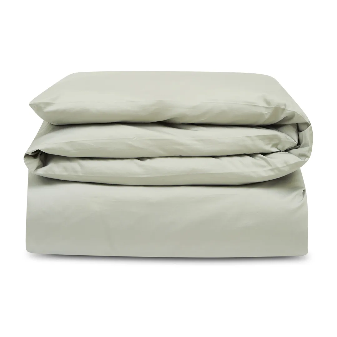 Hotel Cotton Sateen duvet cover 150x210 cm, Sage 绿色 Lexington