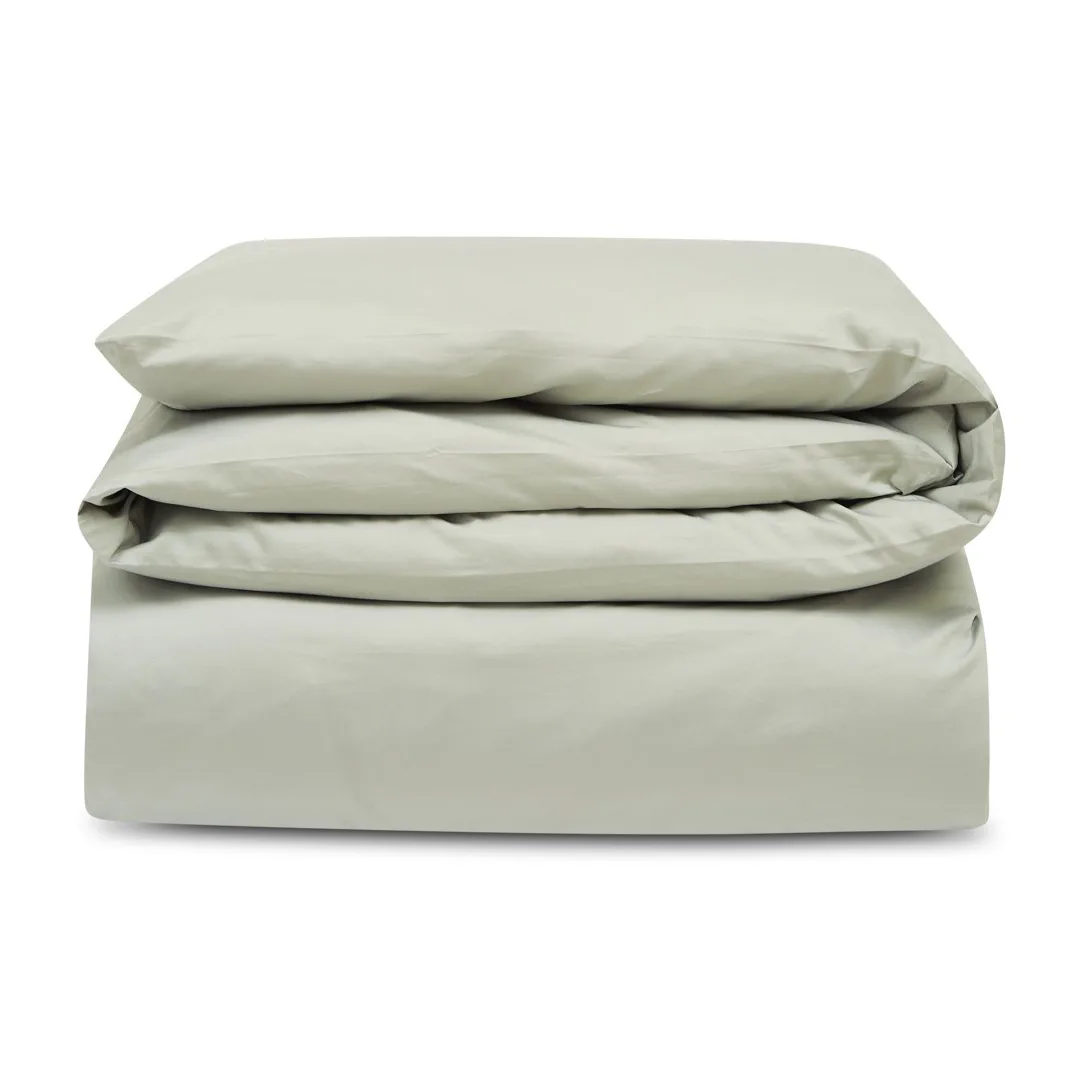 Hotel Cotton Sateen duvet cover 220x220 cm, Sage 绿色 Lexington