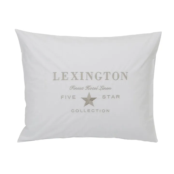 Hotel Embroidery 枕套50x60cm - 白色_浅米色 - Lexington