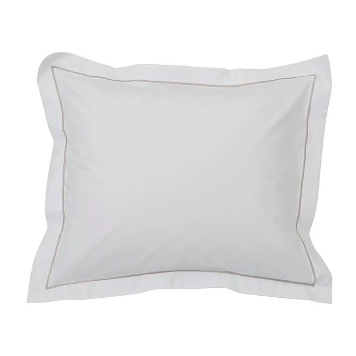 Hotel Percale 枕套50x60cm - 白色_浅米色 - Lexington