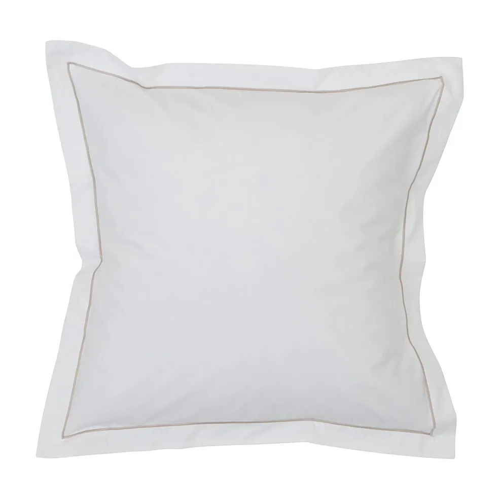 Hotel Percale 枕套65x65cm, 白色_浅米色 Lexington