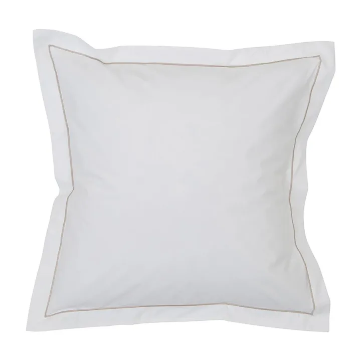 Hotel Percale 枕套65x65cm - 白色_浅米色 - Lexington
