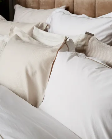 Hotel Percale 枕套65x65cm - 白色_浅米色 - Lexington