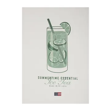 Ice Tea Organic Cotton Twill 厨房巾  50x70 cm - 白色 - Lexington