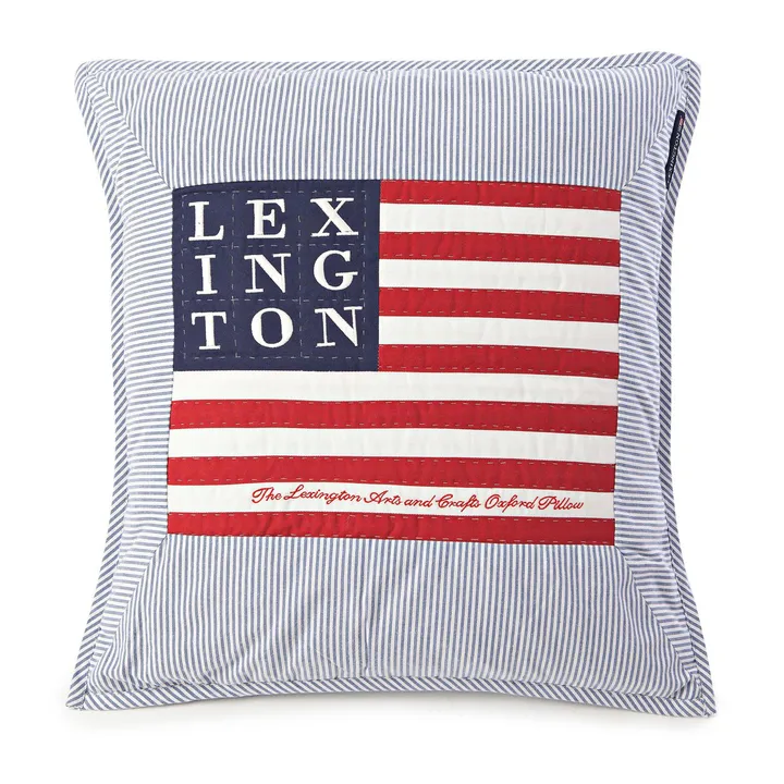Icons Arts & Crafts 靠垫套50x50cm - 蓝色_白色 - Lexington