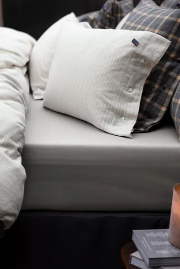 Icons fitted sheet 180x200 cm - Light gray - Lexington