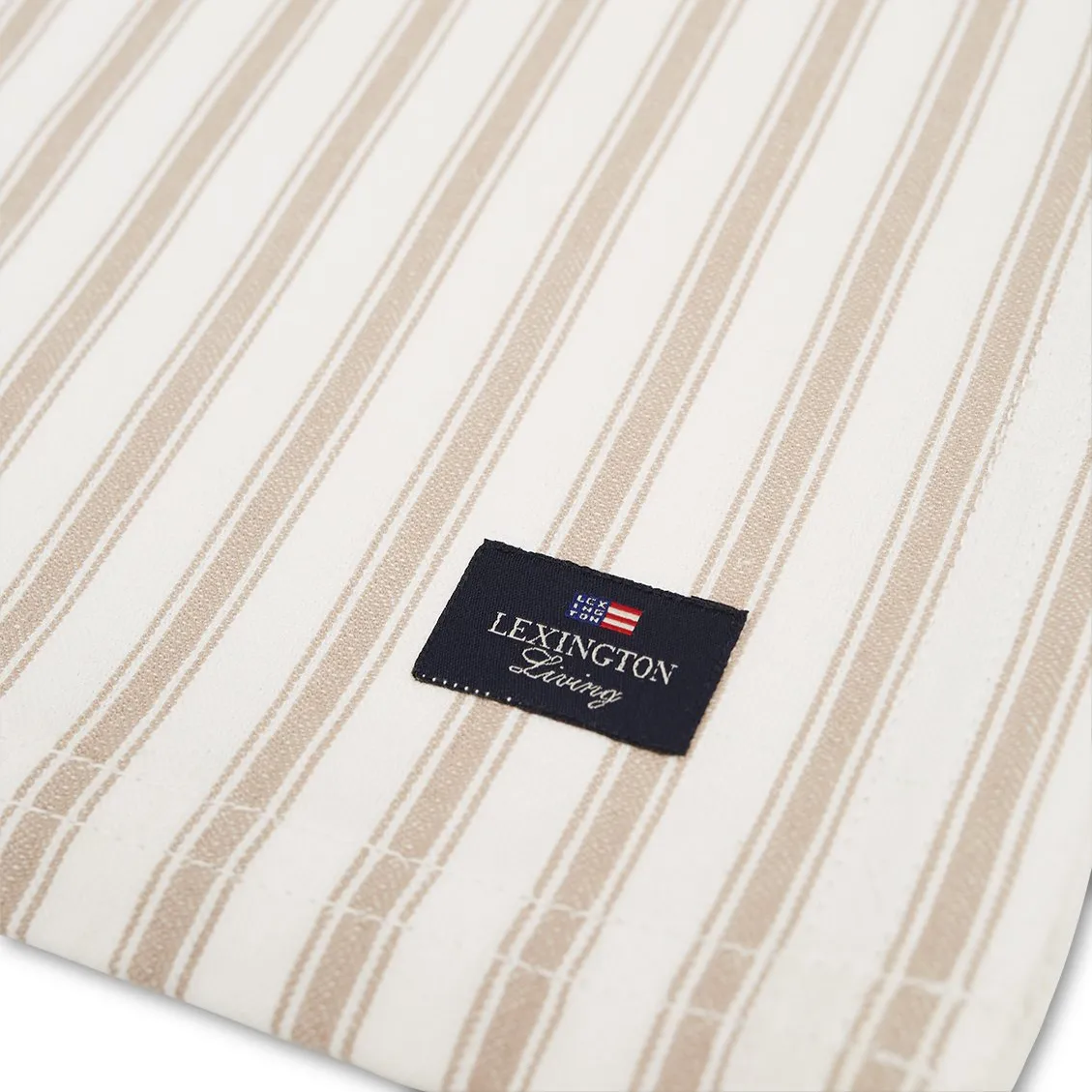 Icons Herringbone Striped runner 50x150 cm, 米色-白色 Lexington