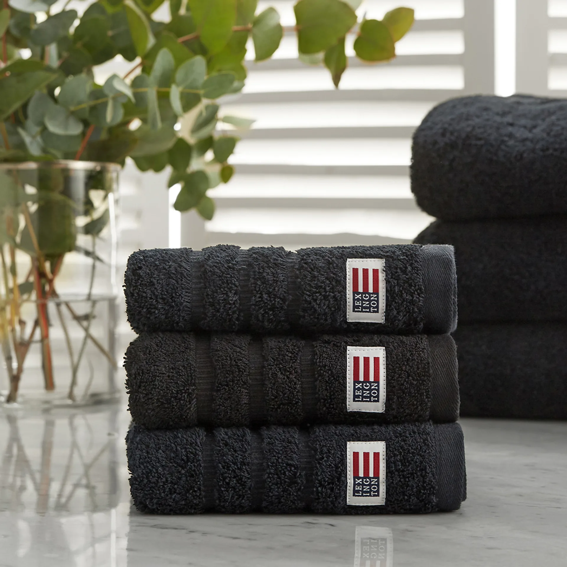 Icons Original 毛巾  50x70 cm, 黑色 Lexington