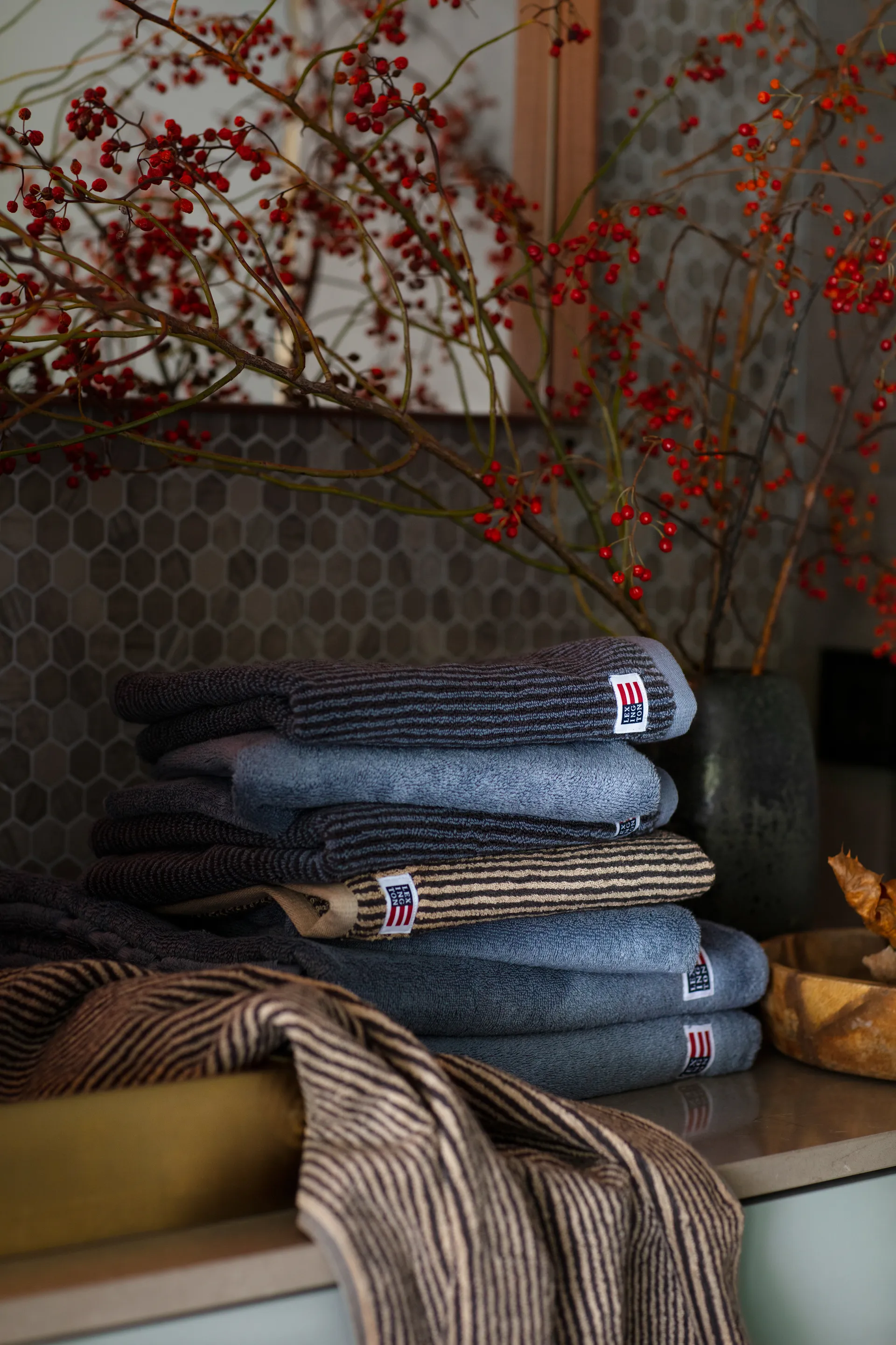 Icons Original 浴巾 70x130 cm, Steel 蓝色 Lexington