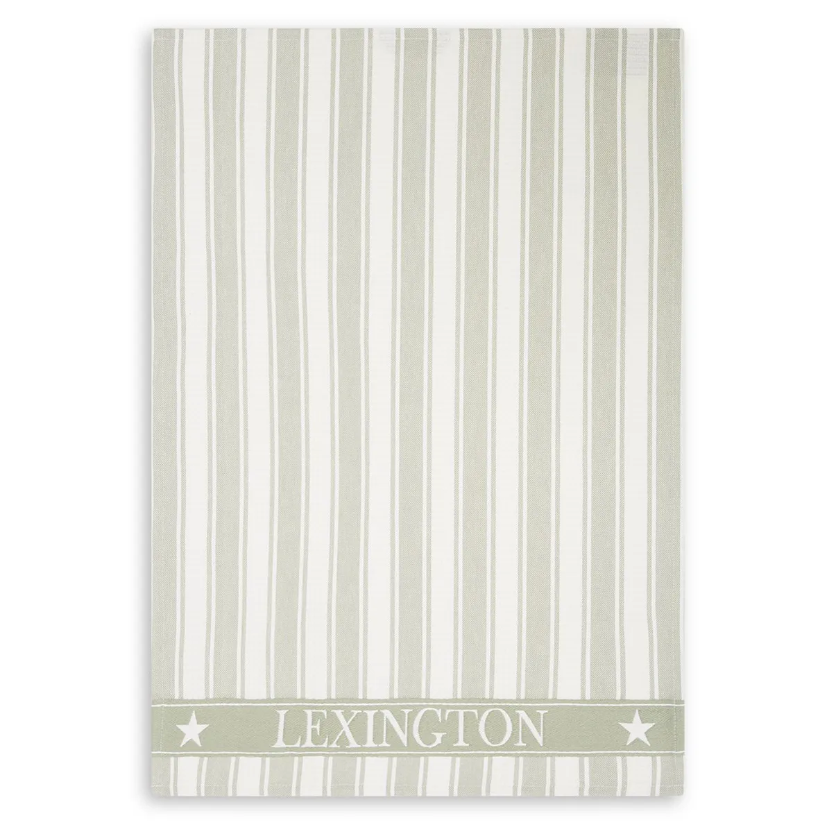 Icons Waffle Striped 厨房巾  50x70 cm, sage 绿色-白色 Lexington