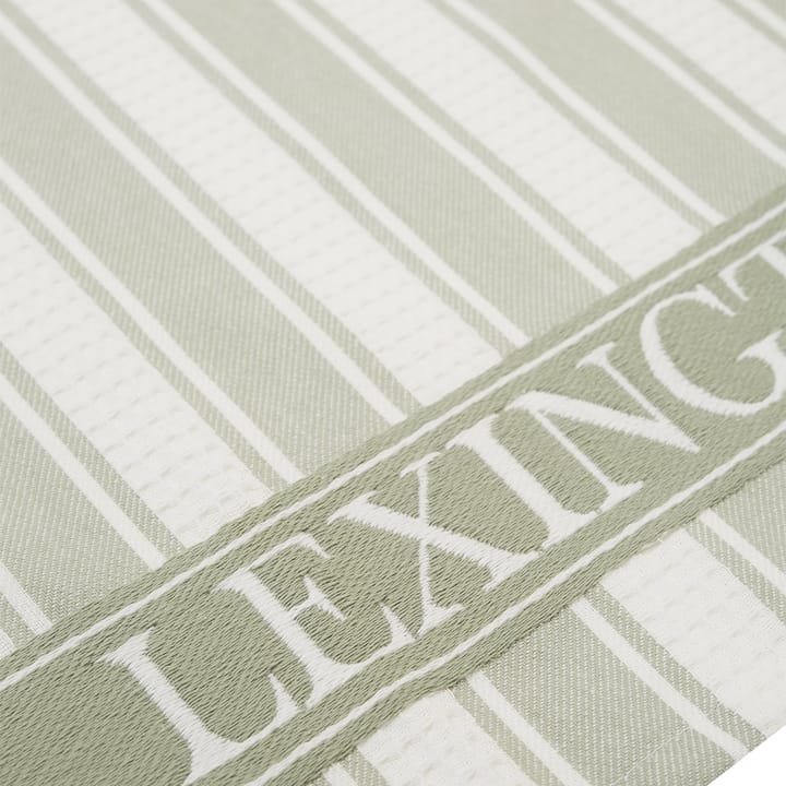 Icons Waffle Striped 厨房巾  50x70 cm, sage 绿色-白色 Lexington