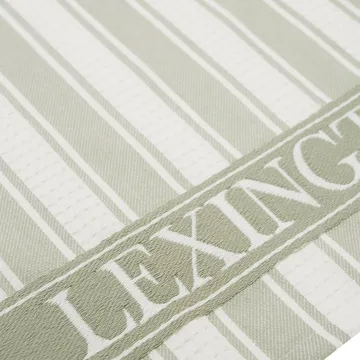 Icons Waffle Striped 厨房巾50x70cm - 鼠尾草绿_白色 - Lexington