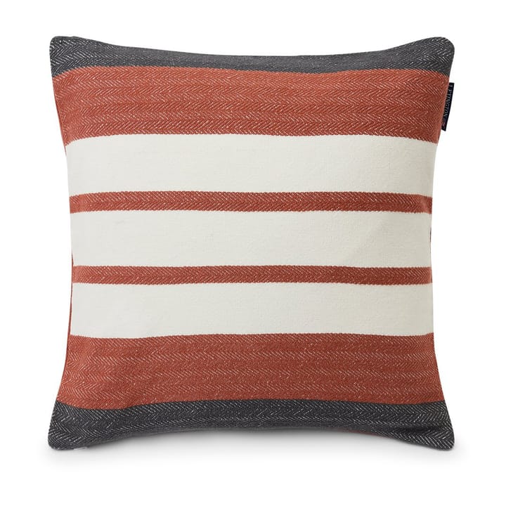 Irregular Striped Cotton 枕头套 50x50 cm, Copper-灰色 Lexington