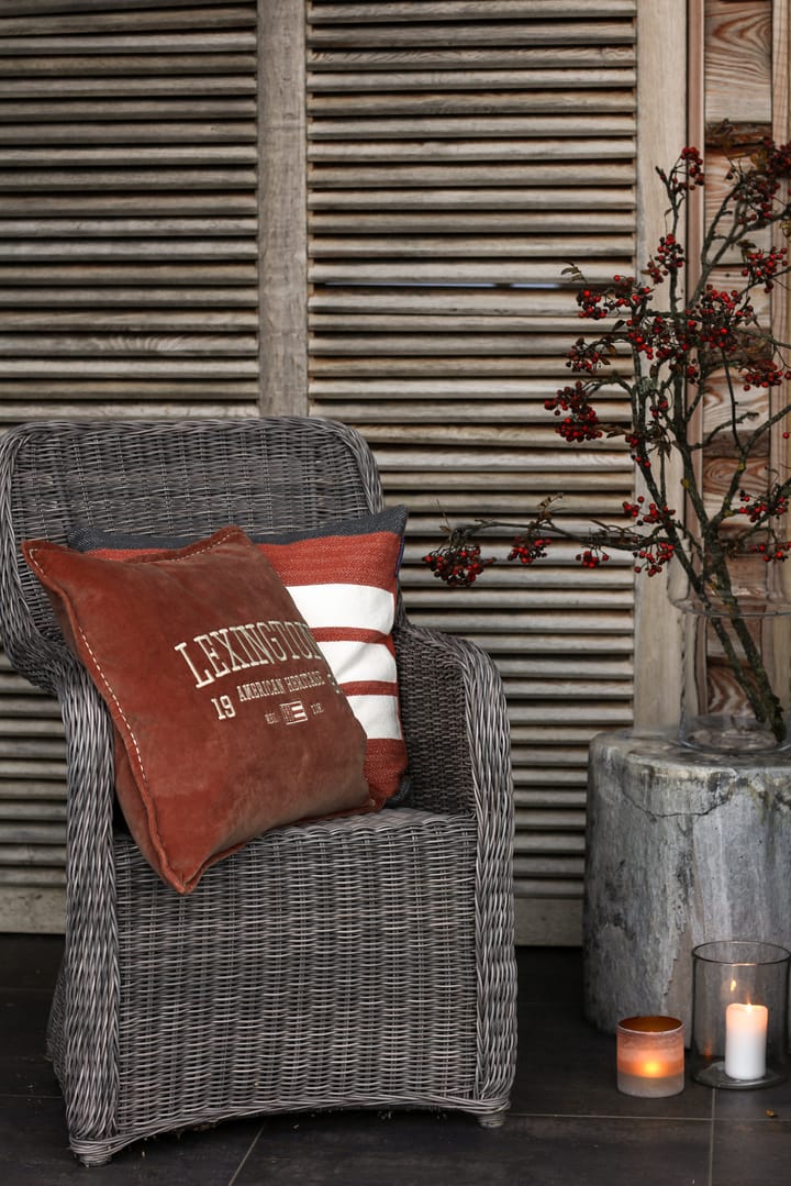 Irregular Striped Cotton 枕头套 50x50 cm, Copper-灰色 Lexington