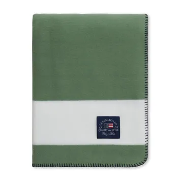Irregular Striped Fleecefilt 130x170 cm - 绿色-白色 - Lexington