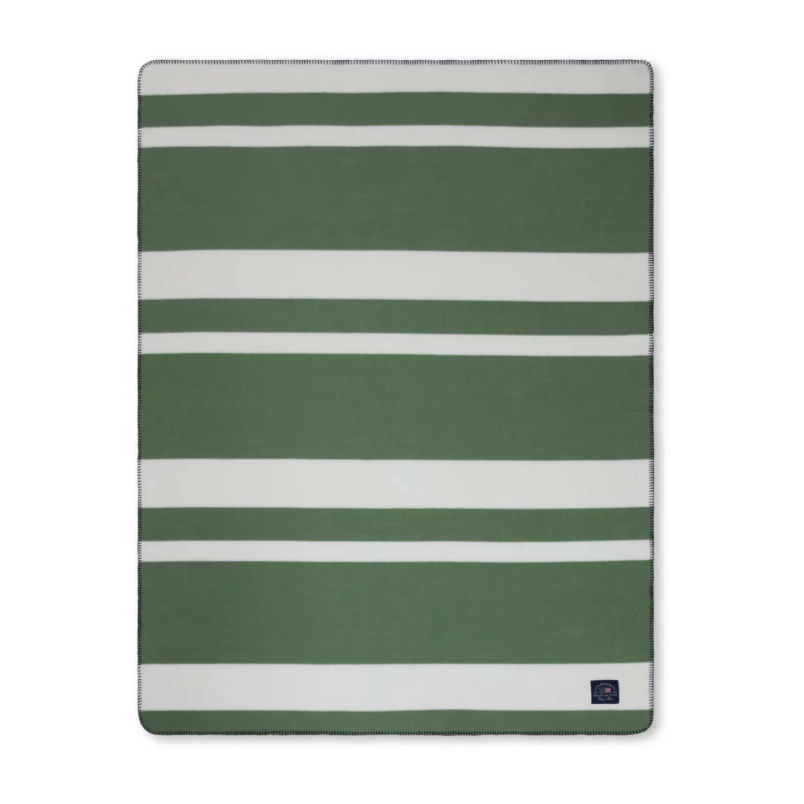 Irregular Striped Fleecefilt 130x170 cm, 绿色-白色 Lexington