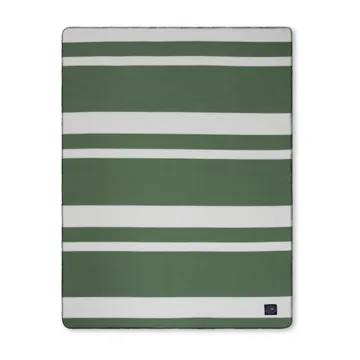 Irregular Striped Fleecefilt 130x170 cm - 绿色-白色 - Lexington