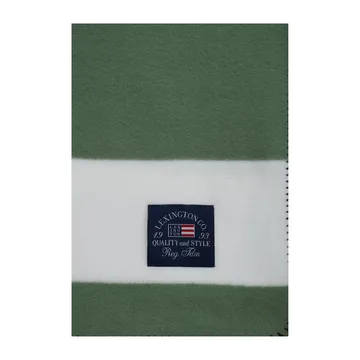 Irregular Striped Fleecefilt 130x170 cm - 绿色-白色 - Lexington