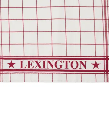 Lexington checked 厨房巾 50x70 cm - 白色-红色 - Lexington
