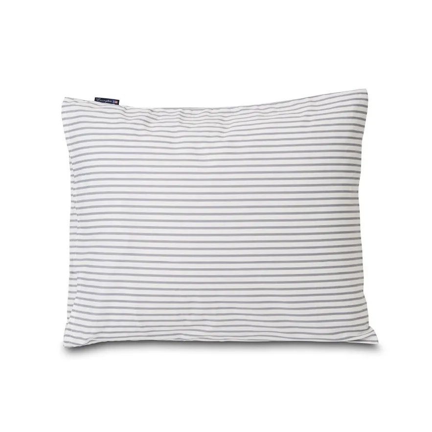 Lexington Striped 枕头套 tencel 50x60 cm, 白色-steel 蓝色 Lexington