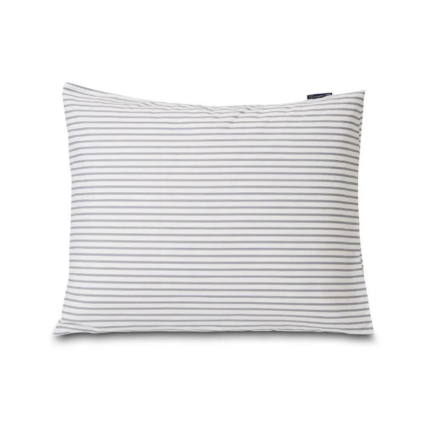 Lexington Striped 枕头套 tencel 50x60 cm, 白色-steel 蓝色 Lexington