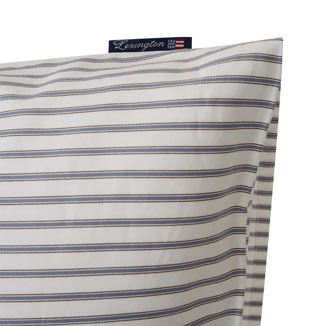 Lexington Striped 枕头套 tencel 50x60 cm, 白色-steel 蓝色 Lexington