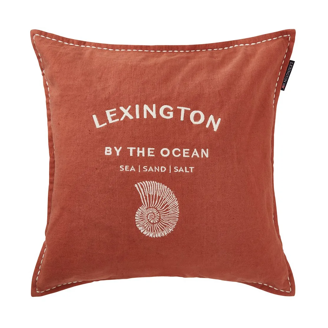 Logo Embroidered by the ocean 靠枕套 50x50 cm, Coconut Lexington