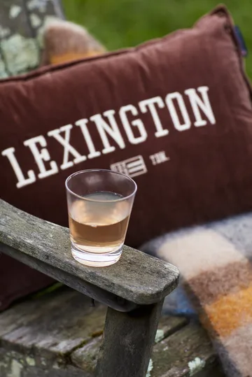 Logo Message Organic Cotton Velvet 靠枕|靠垫 40x60 cm - Brown - Lexington