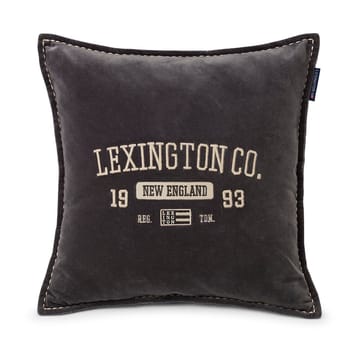Logo Message Velvet 枕头套 50x50 cm - 灰色 - Lexington