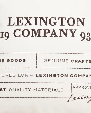 Logo Organic Cotton Canvas 靠枕套 50x50 cm - 白色 - Lexington