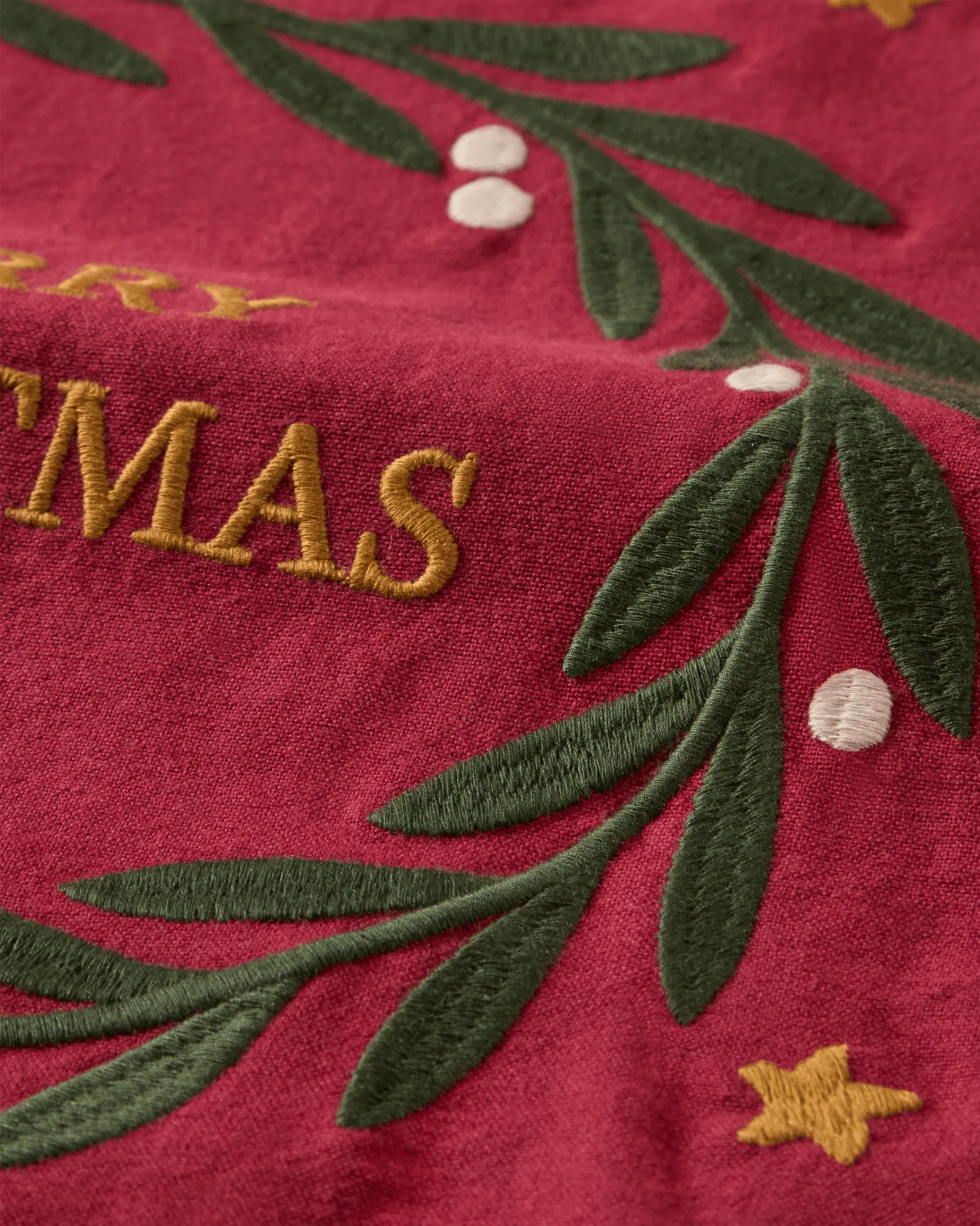 Merry Christmas Org Cotton 厨房巾 50x70 cm, 红色-浅米色 Lexington